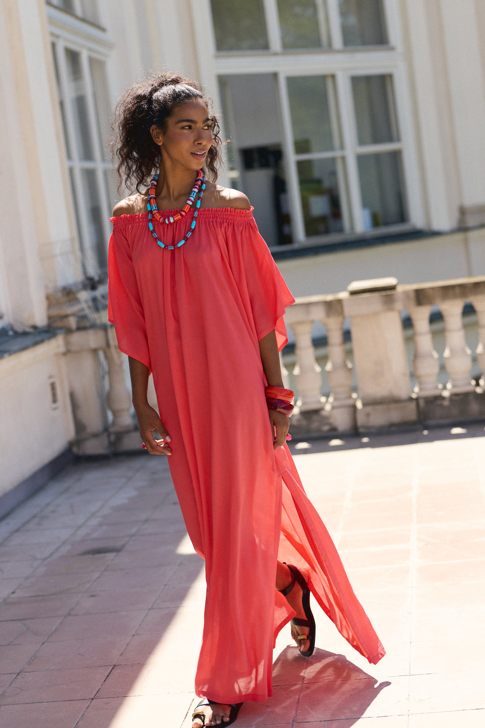 Calypso Coral Tally Dress