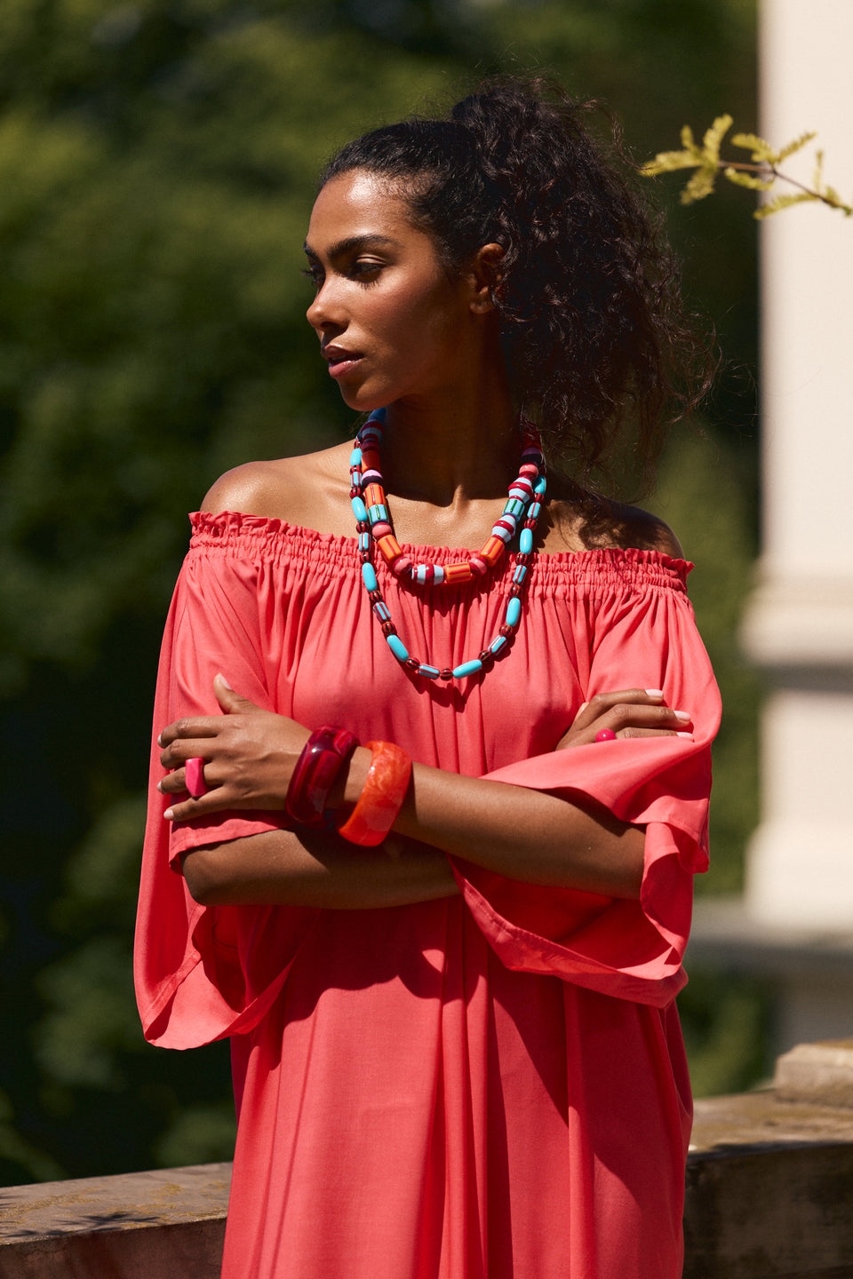 Calypso Coral Tally Dress