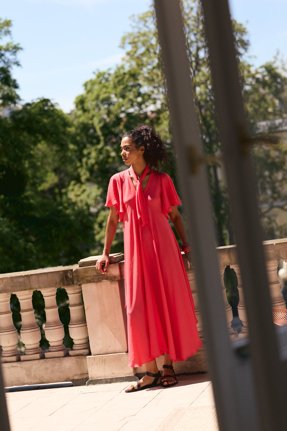 Hot Coral Kiki Dress