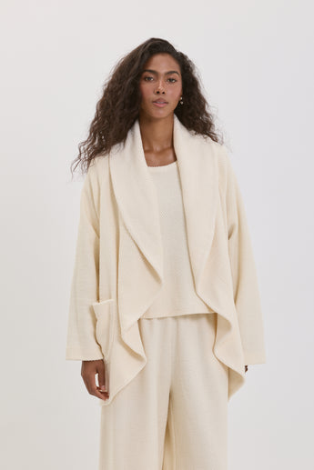 Creamy Chevron Megeve Cardigan