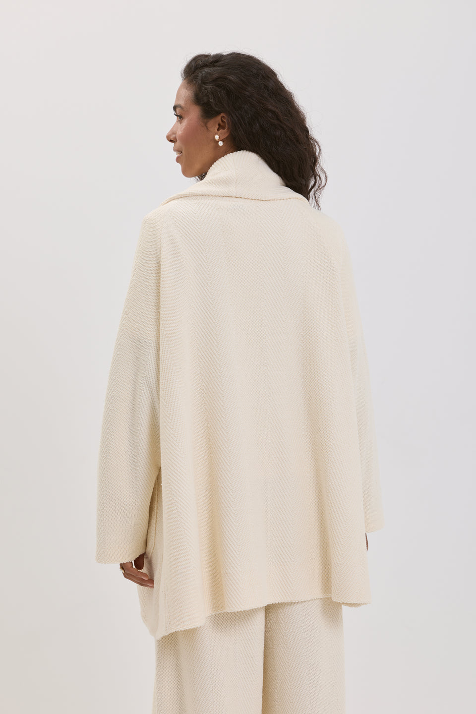 Creamy Chevron Megeve Cardigan