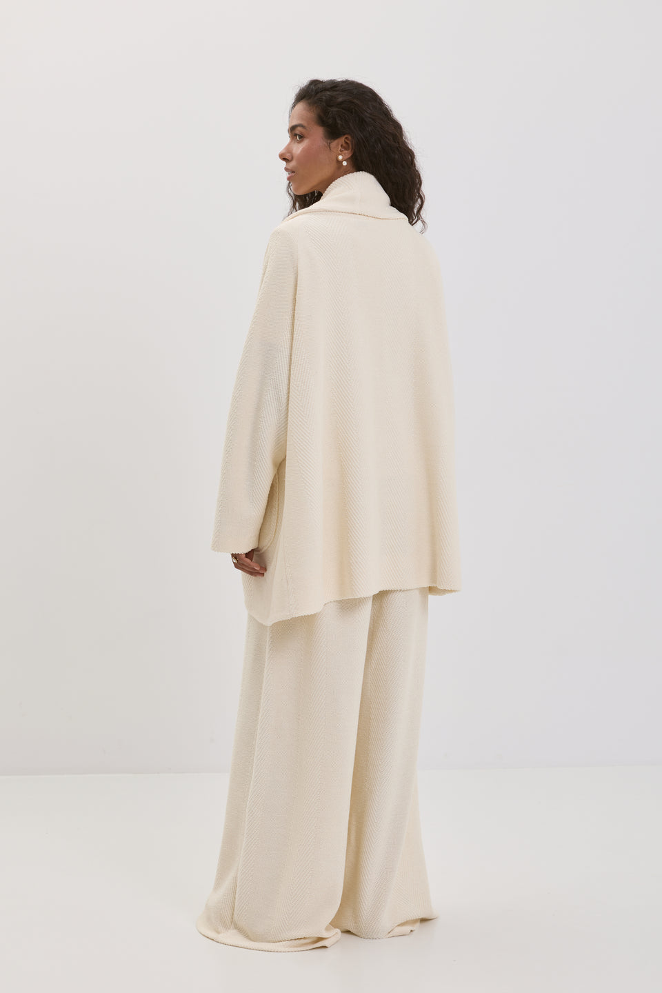 Creamy Chevron Megeve Cardigan
