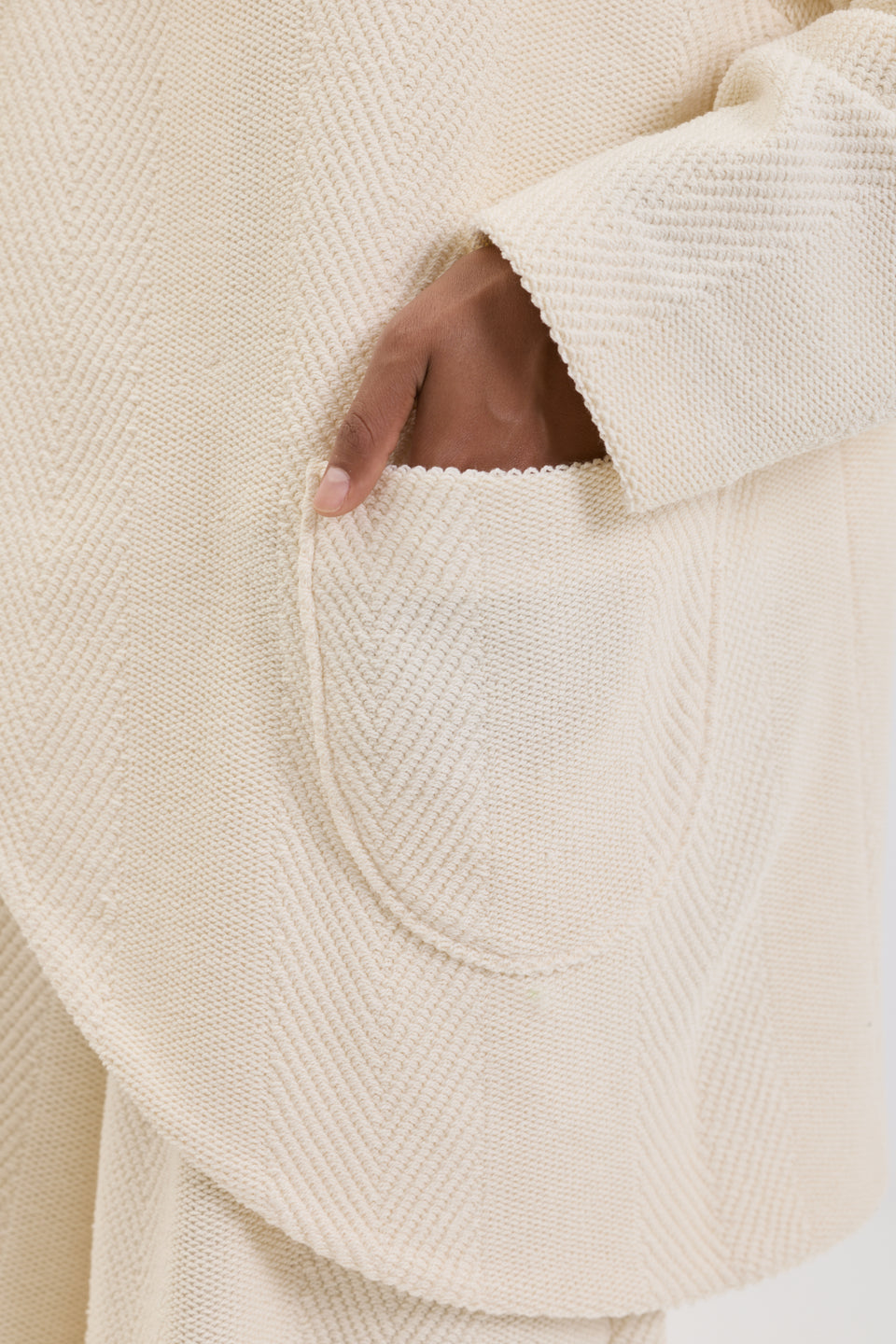 Creamy Chevron Megeve Cardigan