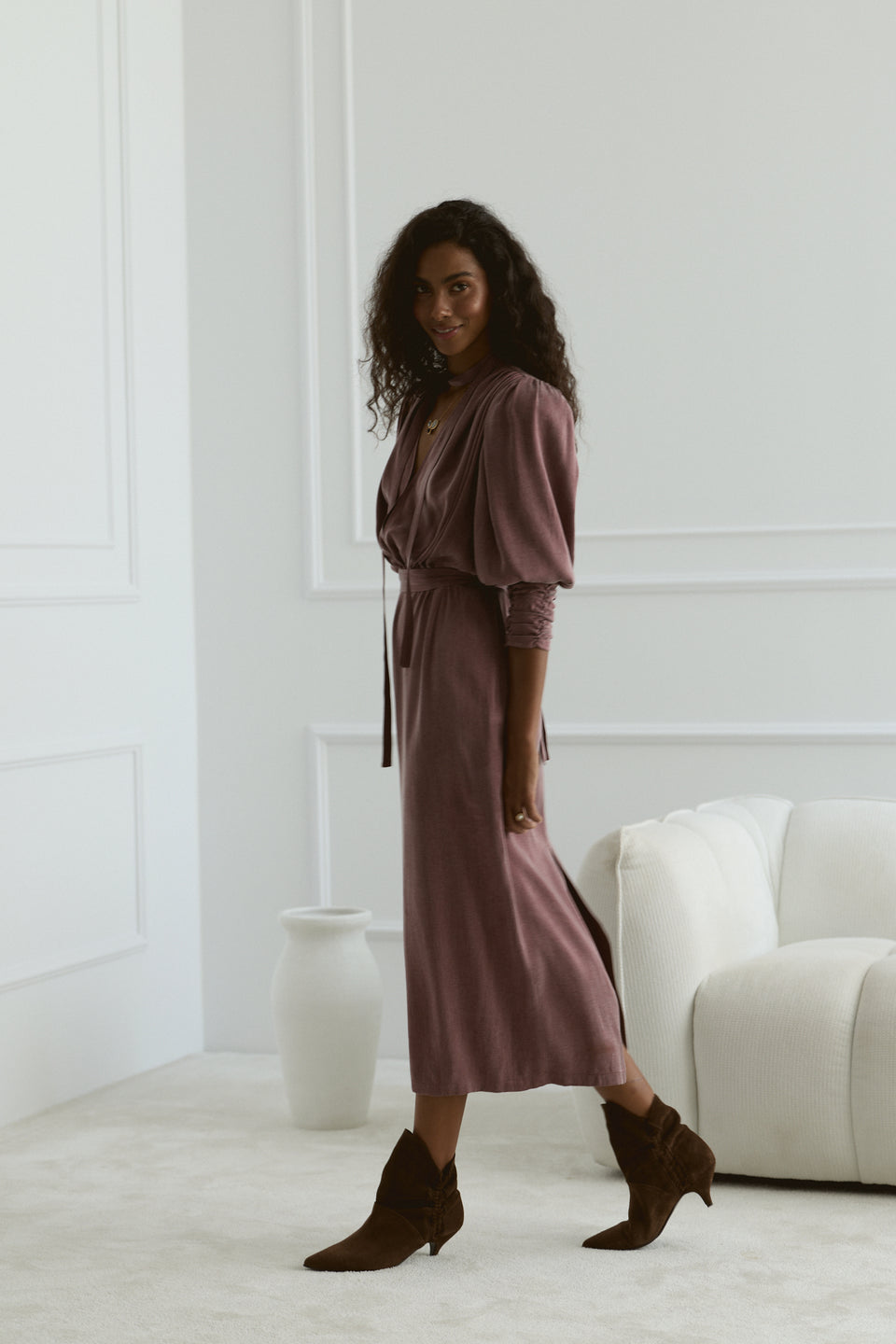 Plum Perfection Paloma Midi Dress