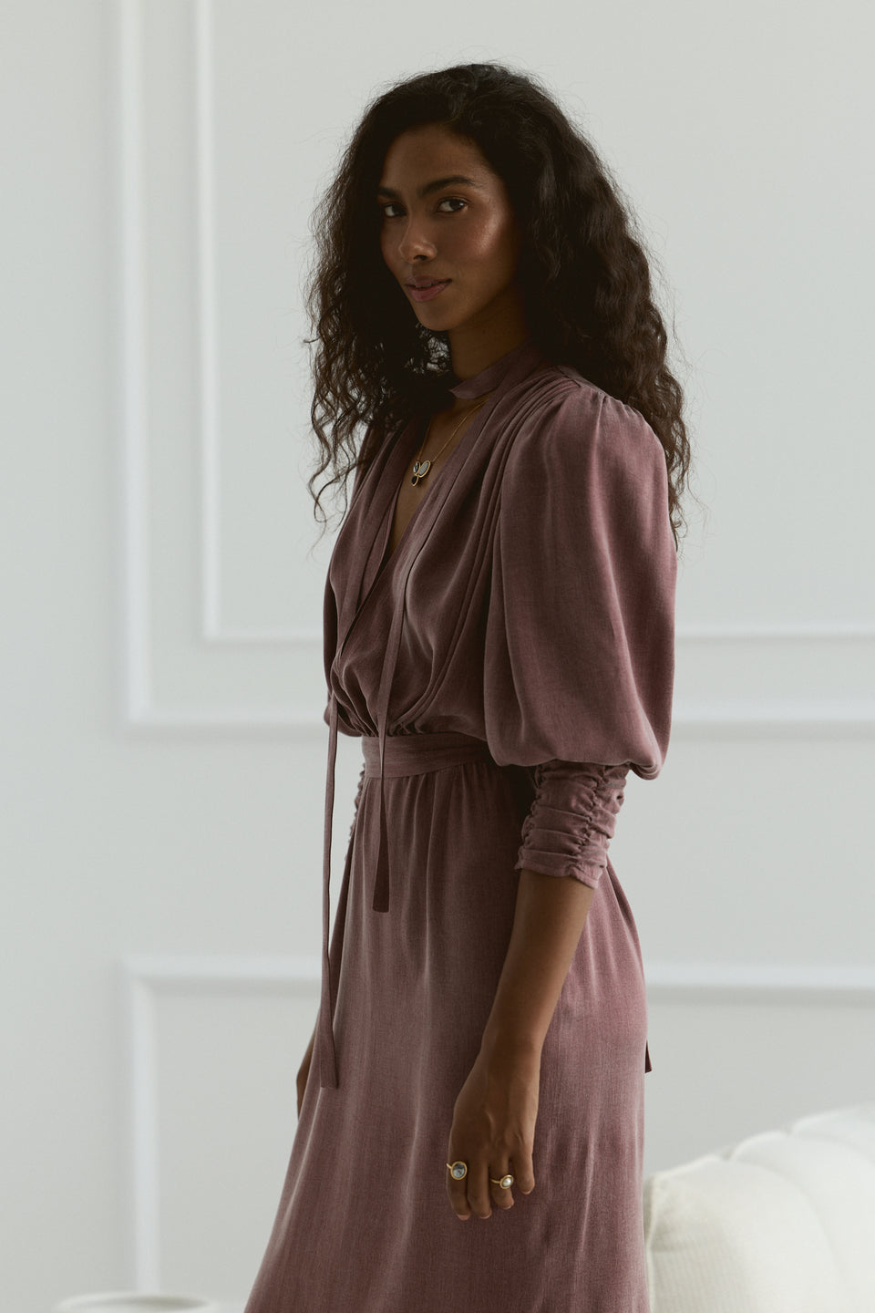 Plum Perfection Paloma Midi Dress