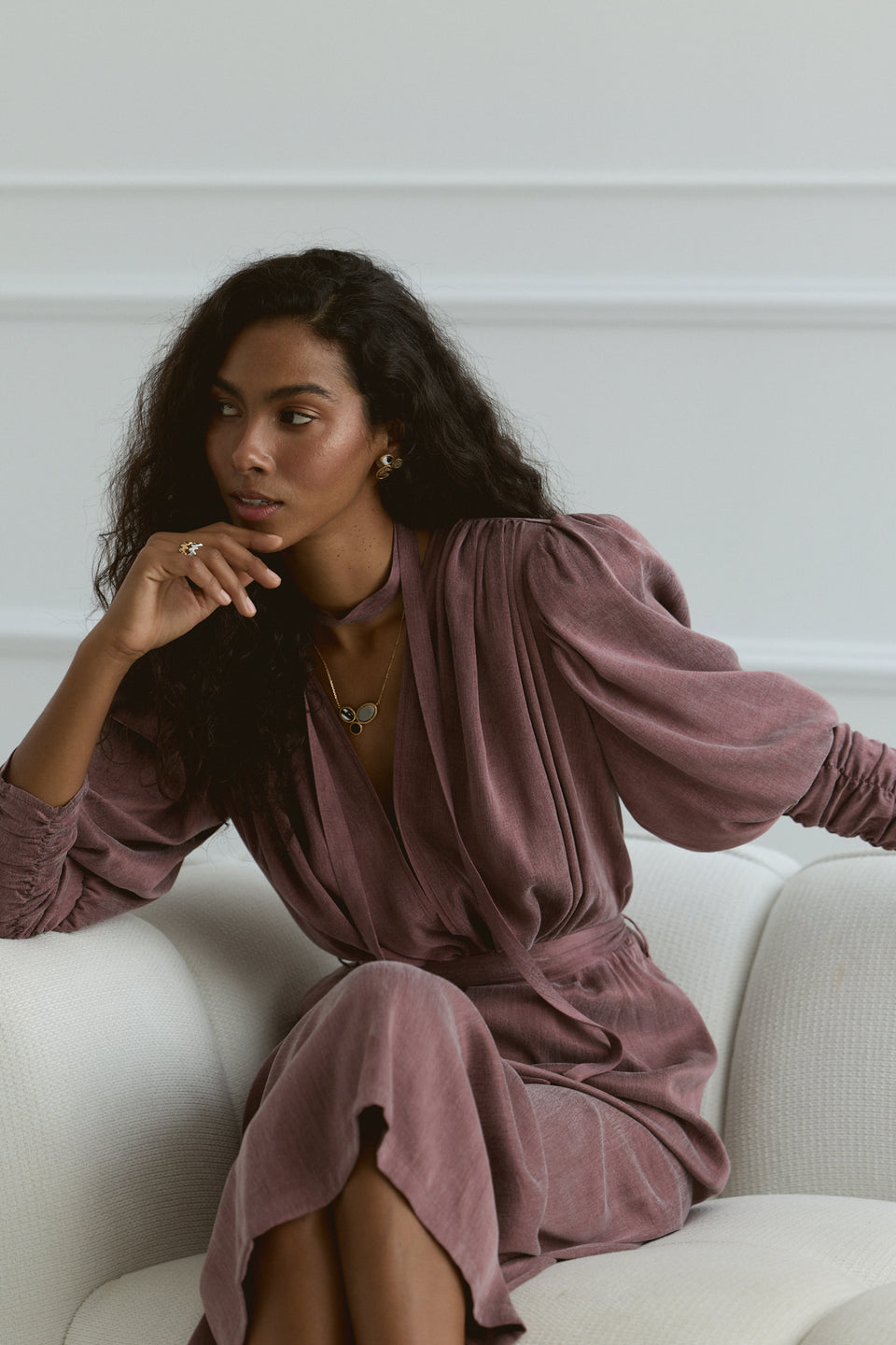 Plum Perfection Paloma Midi Dress