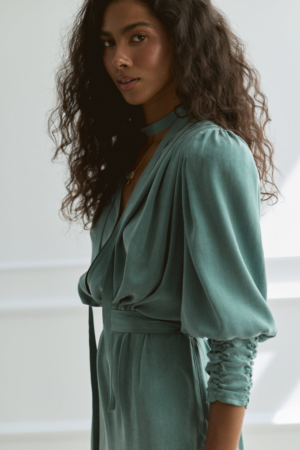 Green Light Paloma Midi Dress