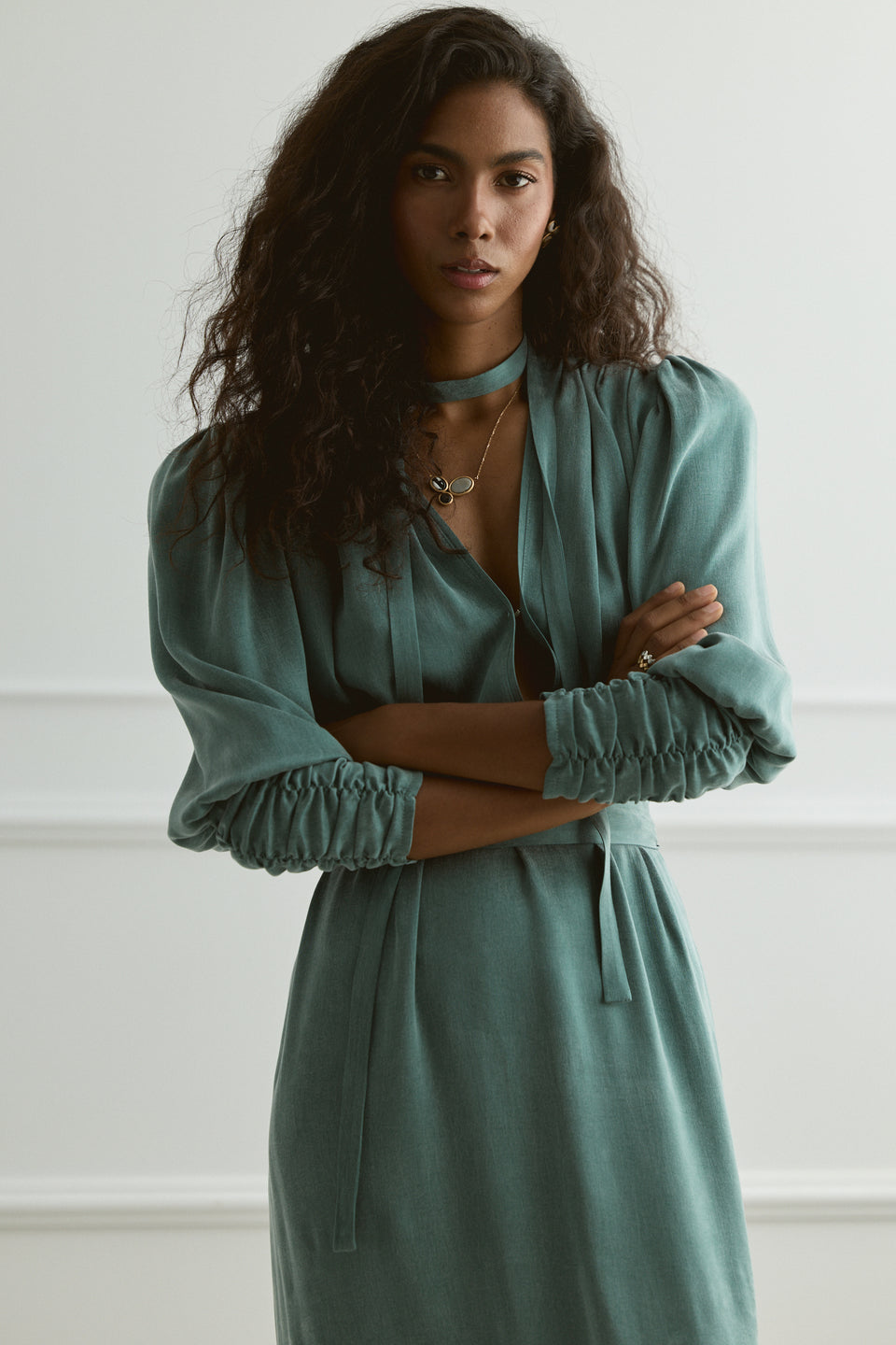Green Light Paloma Midi Dress