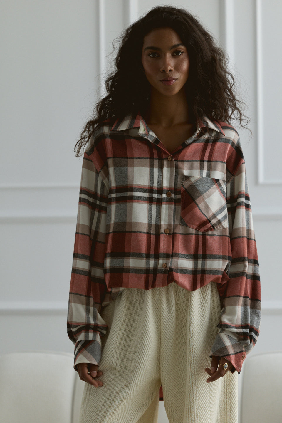 Checkmate Rust Isola Blouse