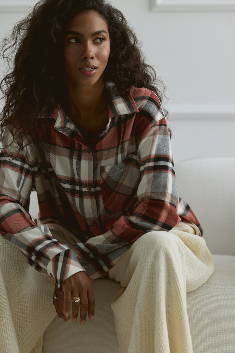 Checkmate Rust Isola Blouse