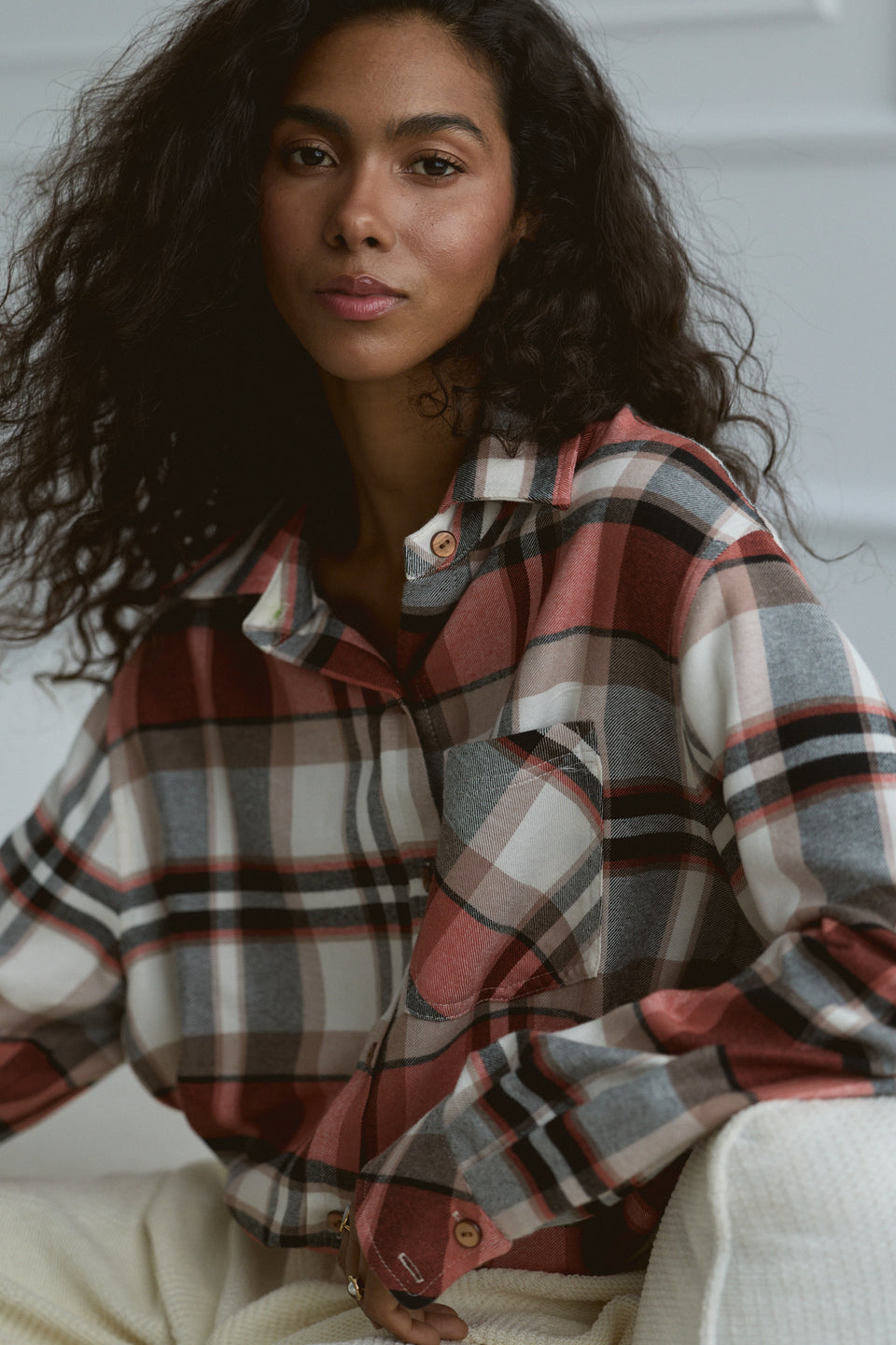Checkmate Rust Isola Blouse