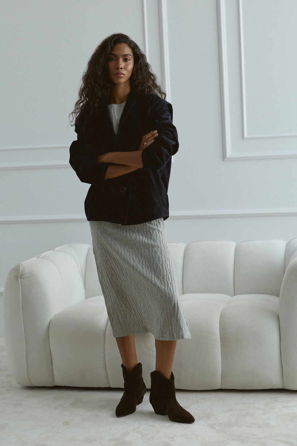 Midnight Texture Bomber Jacket