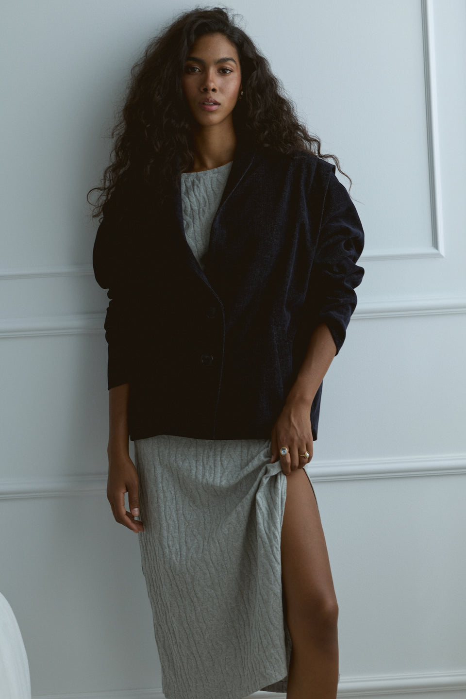Midnight Texture Bomber Jacket