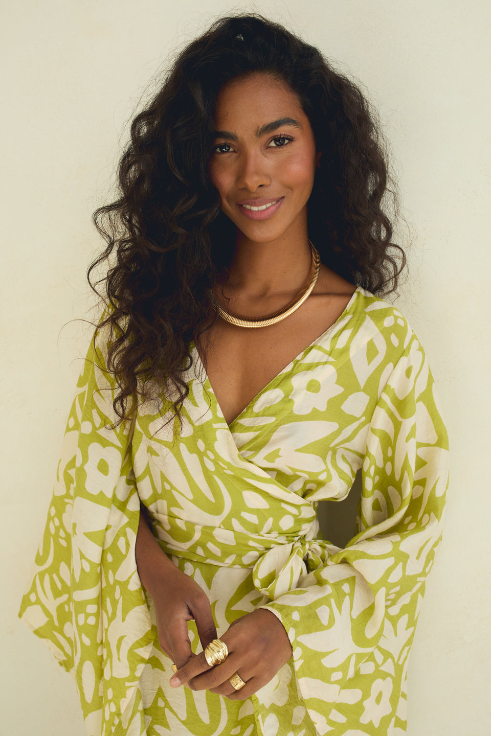 Lime Dust Valencia Dress