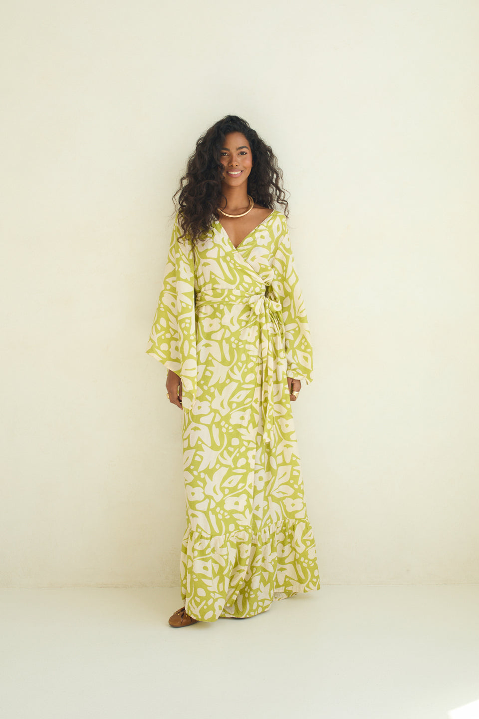 Lime Dust Valencia Dress