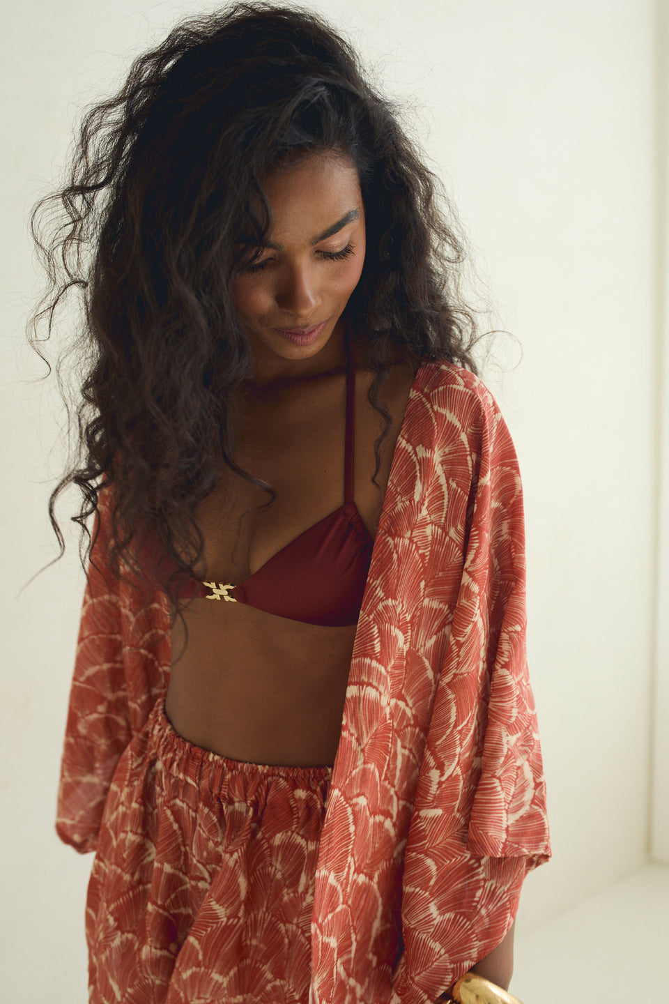 Coral Shell Java Cardigan