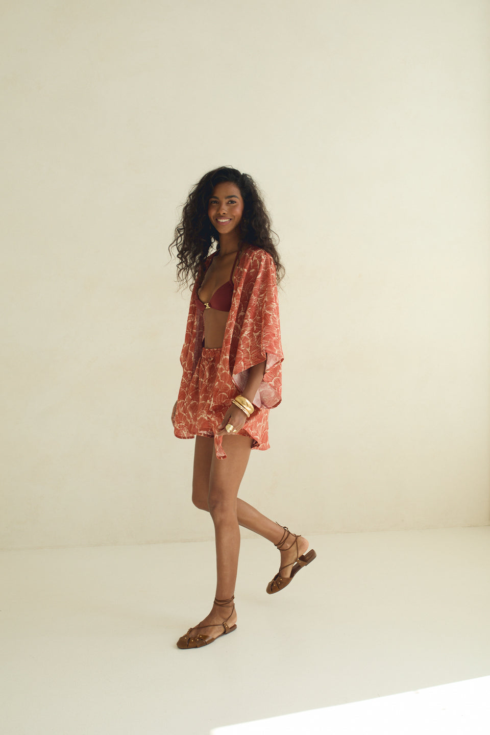 Coral Shell Java Cardigan