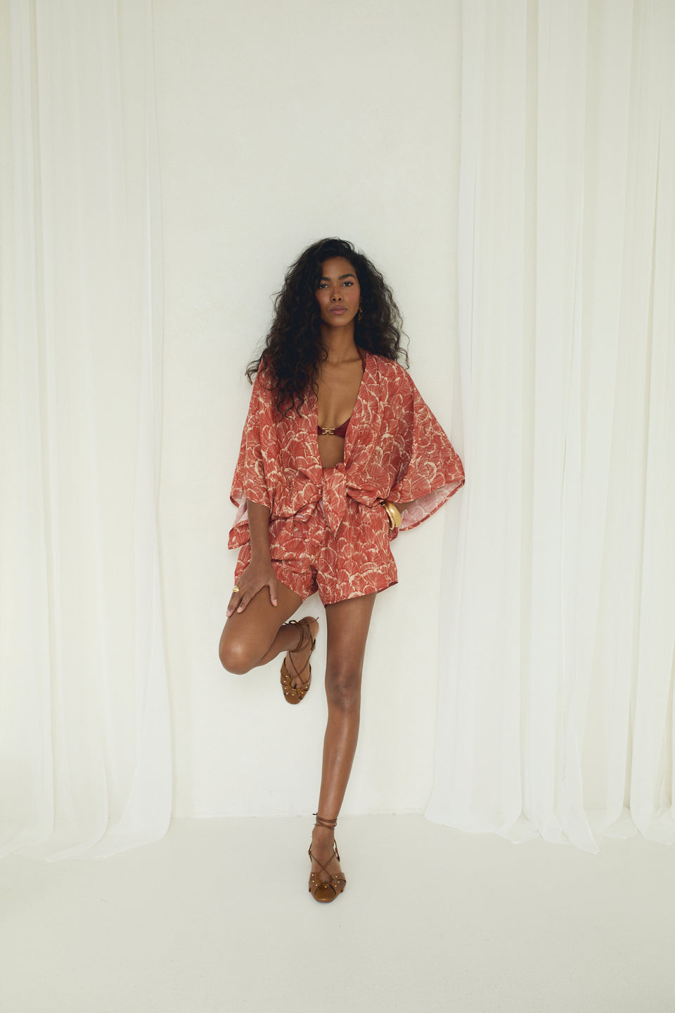 Coral Shell Java Cardigan