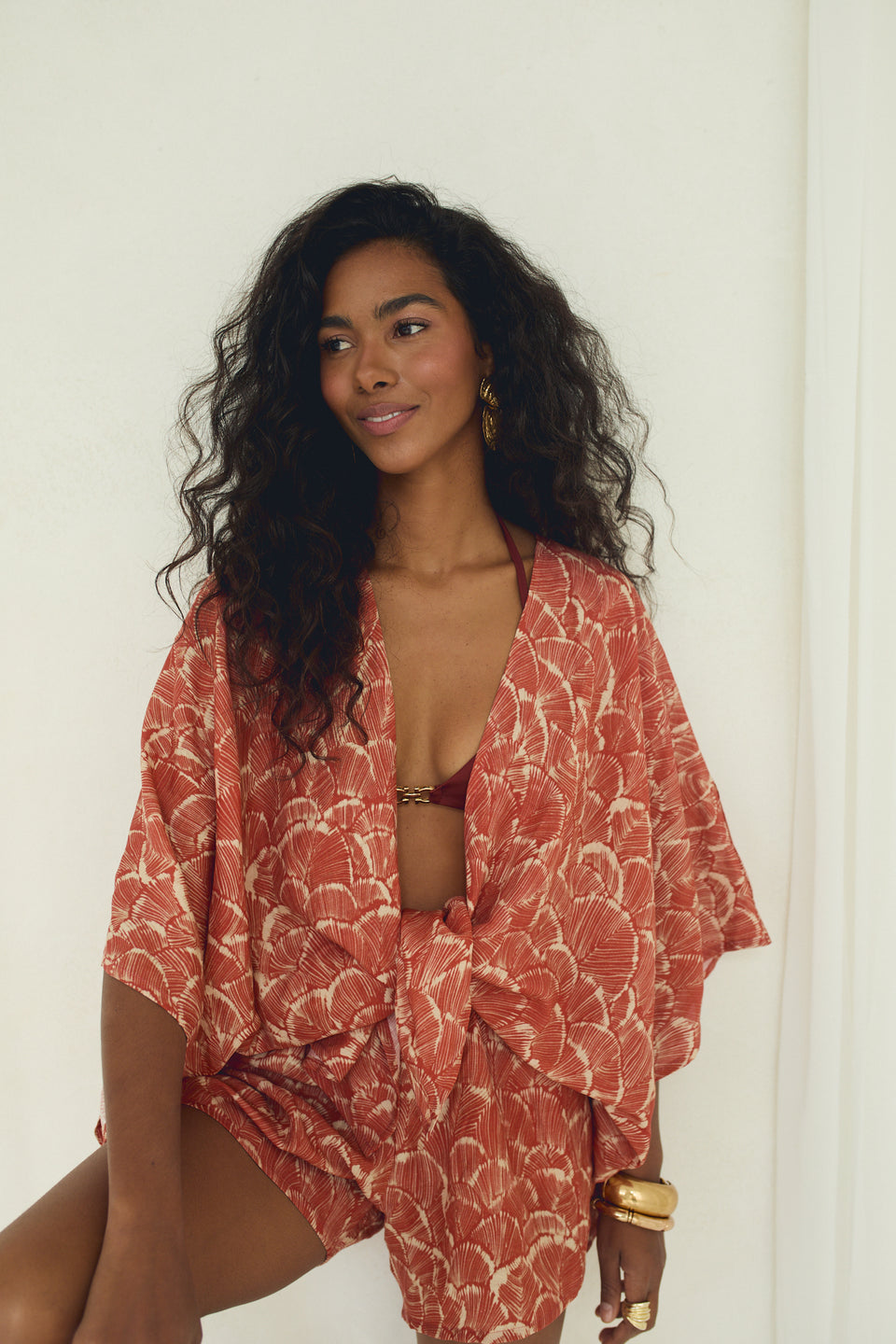 Coral Shell Java Cardigan