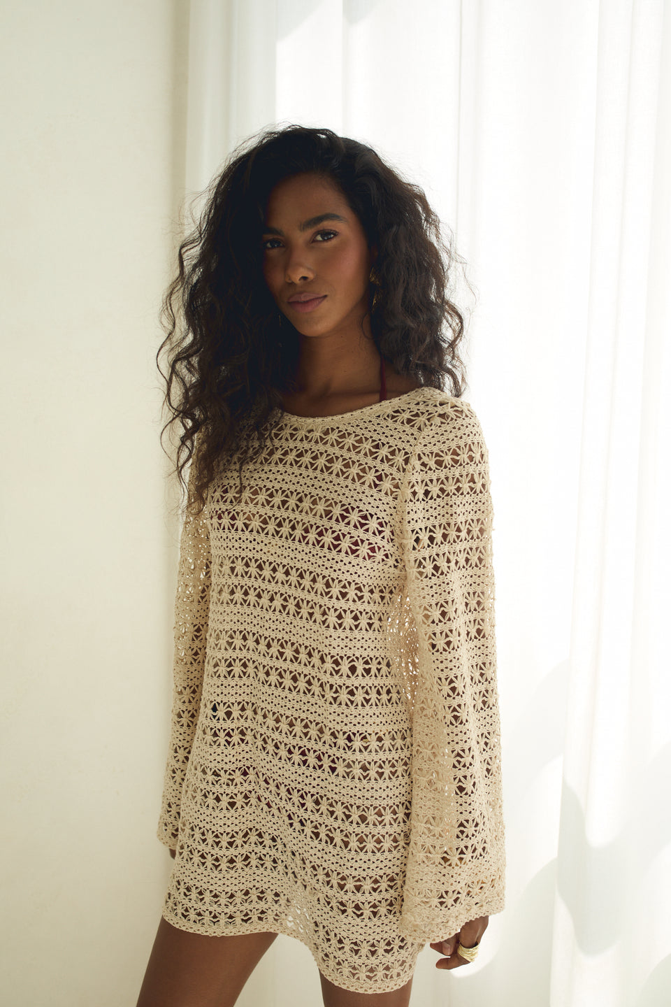 Brightness Lace Azul Tunic
