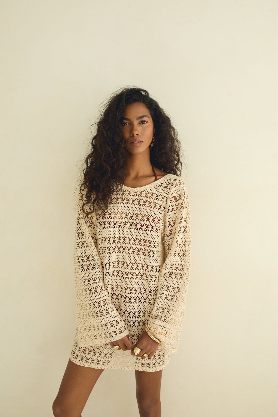 Brightness Lace Azul Tunic
