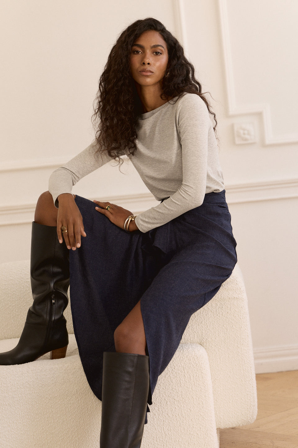 Indigo Twist Bowie Skirt