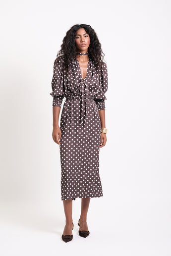 Mocha Dots Paloma Dress