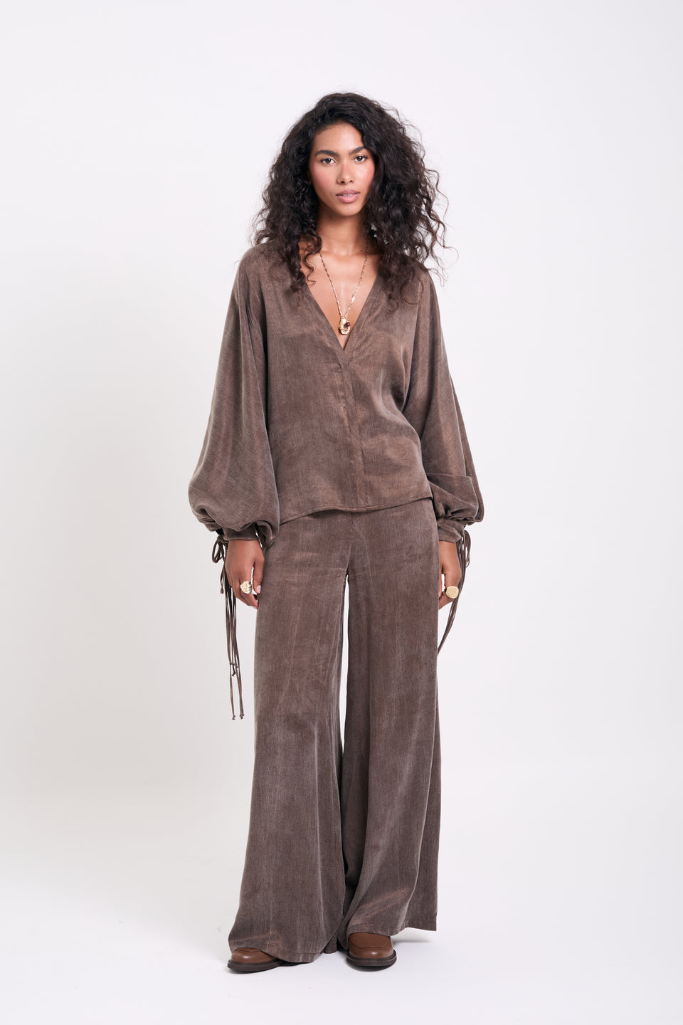 Stone Cocoa Flared Pants