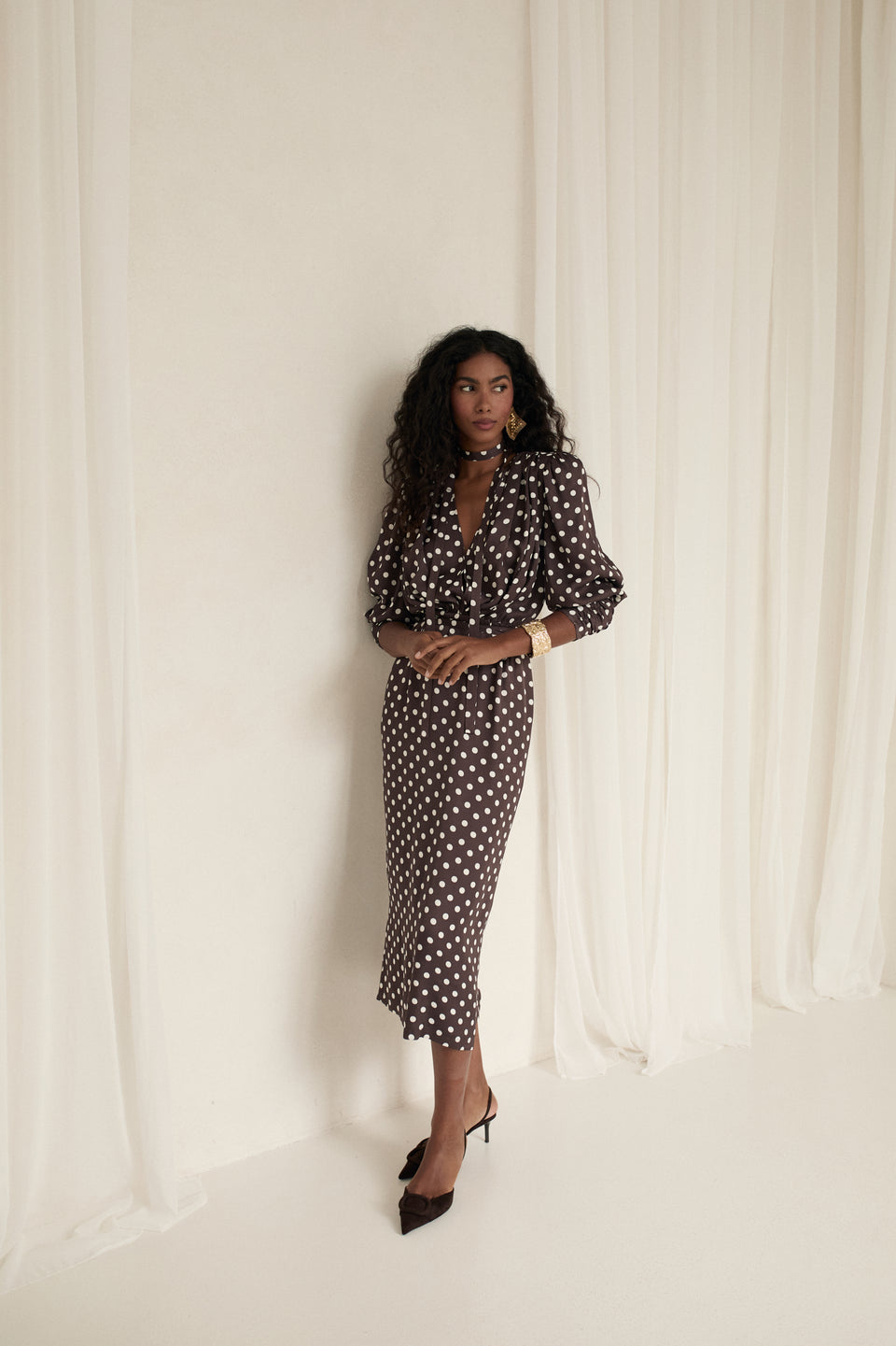 Mocha Dots Paloma Dress