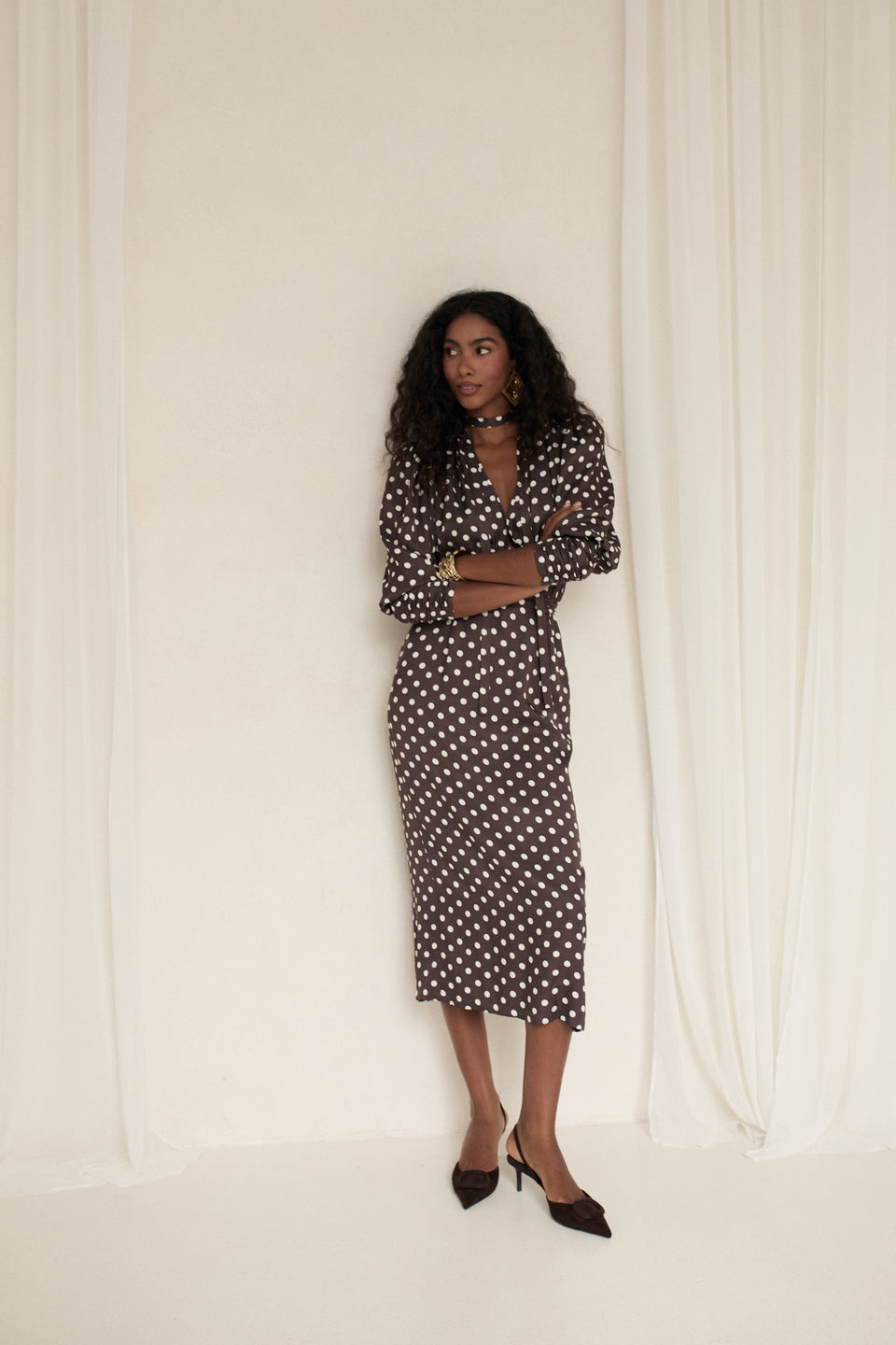 Mocha Dots Paloma Dress