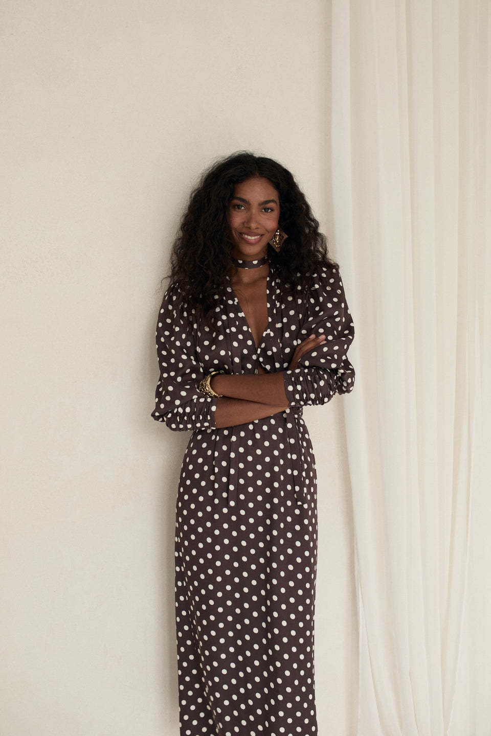 Mocha Dots Paloma Dress