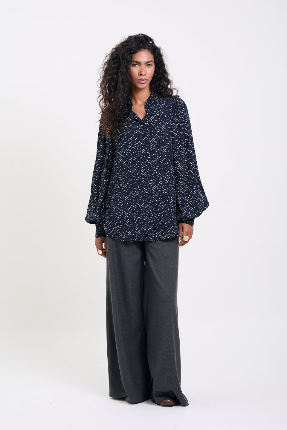 Rock Grey Flared Pants