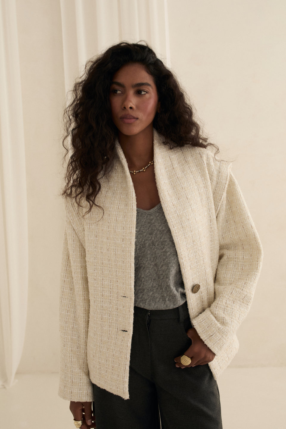 Vanilla Gold Bomber Jacket