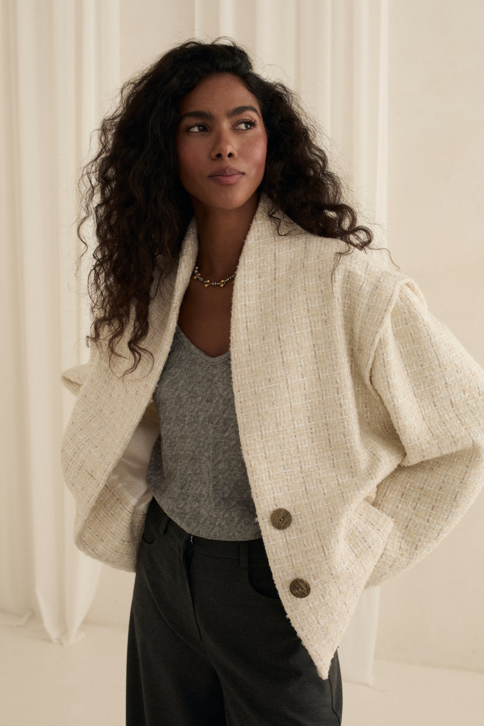 Vanilla Gold Bomber Jacket