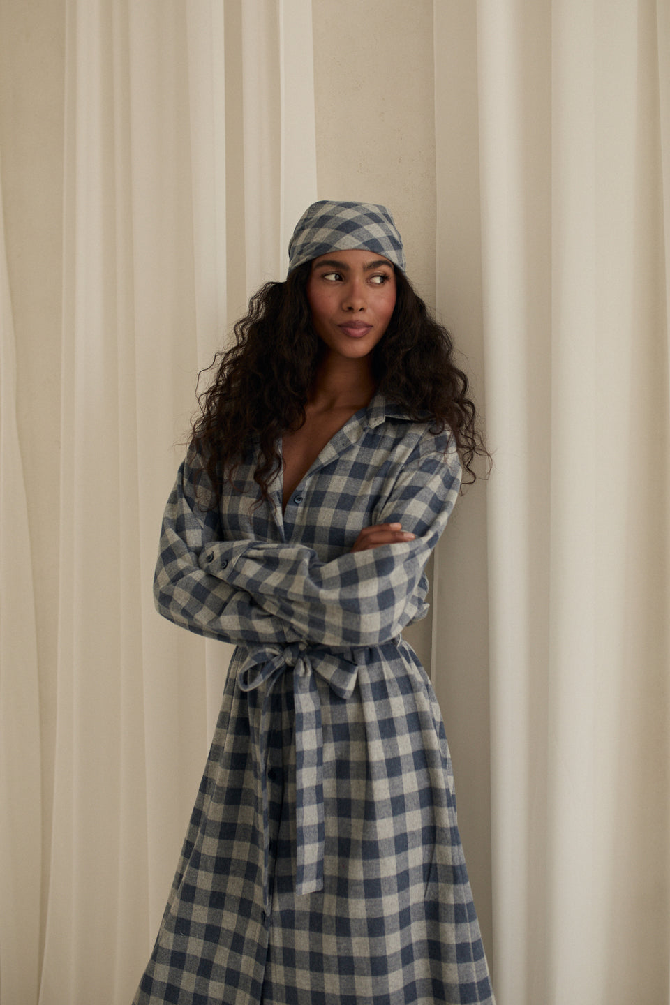 Midnight Plaid Scarf