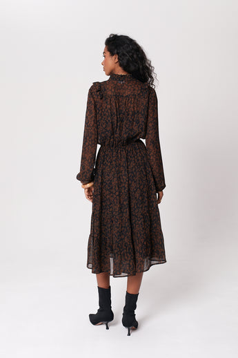 Shadow Ember Penny Midi Dress