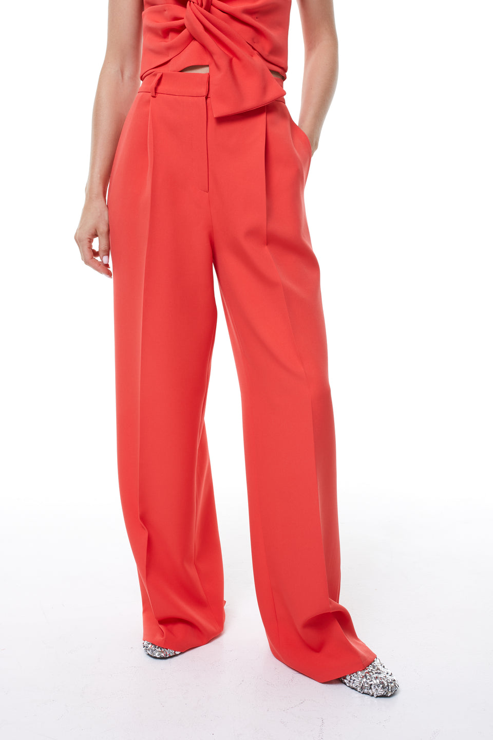 Coral Suit Pants