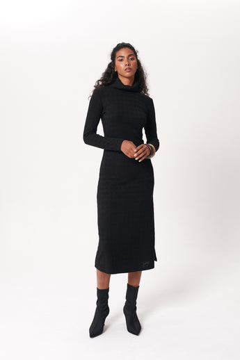 Charcoal Check Cornelia Dress