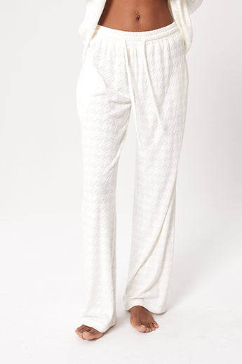 Ivory Checkmate Ego Pants