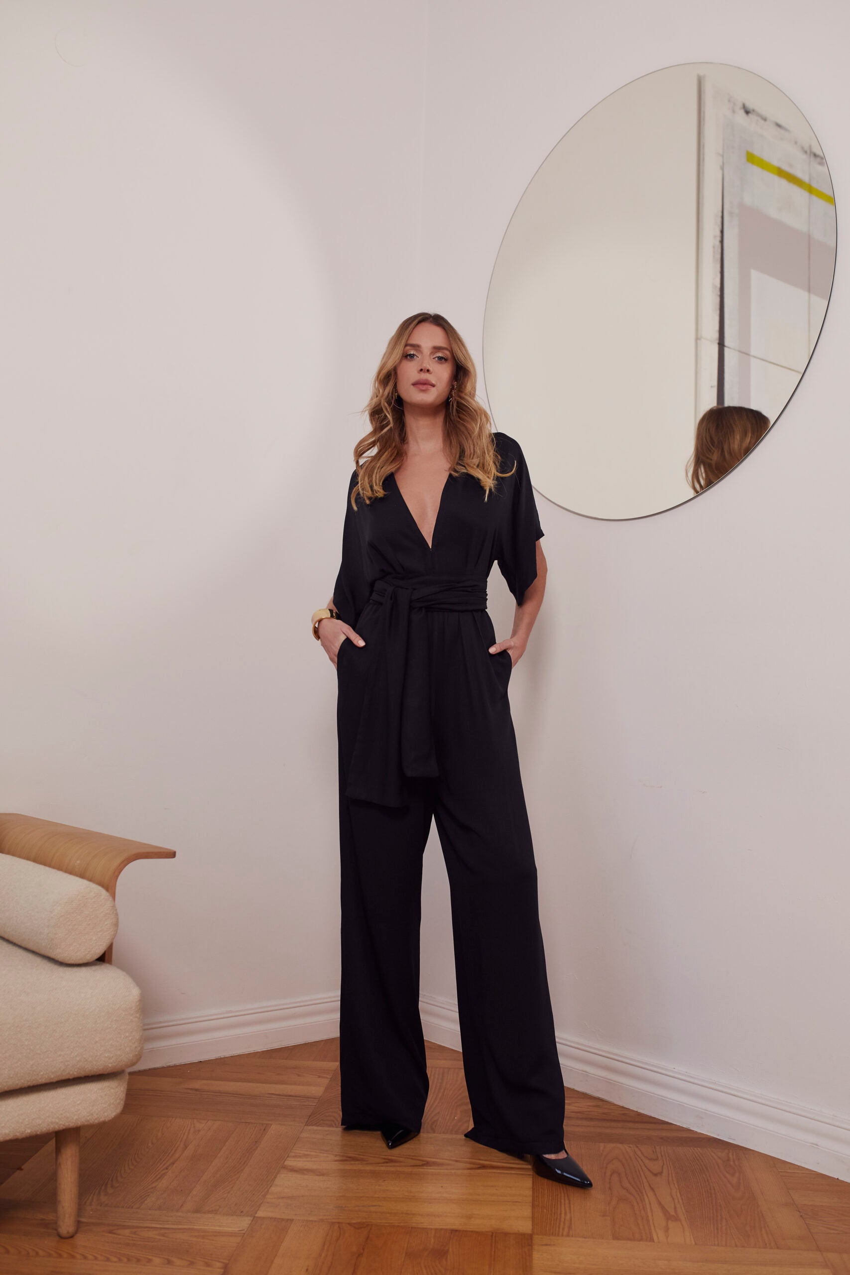 Black Sophie Maxi Jumpsuit Just Paul